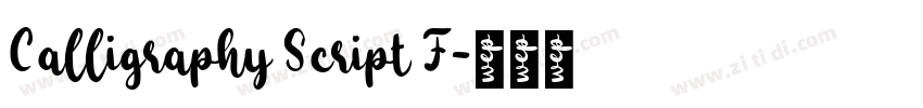 Calligraphy Script F字体转换 Calligraphy Script F字体转换